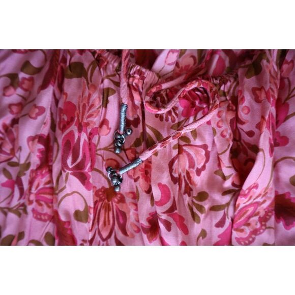 Free People OB1486669 Women's Sz Large Pink Pixie Printed Tunic Top - Picture 5 of 8